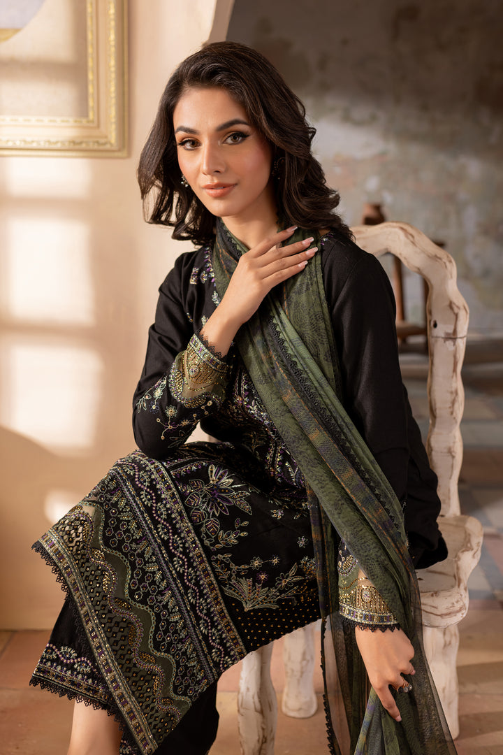 Venecia 3Pc - Embroidered Karandi Dress