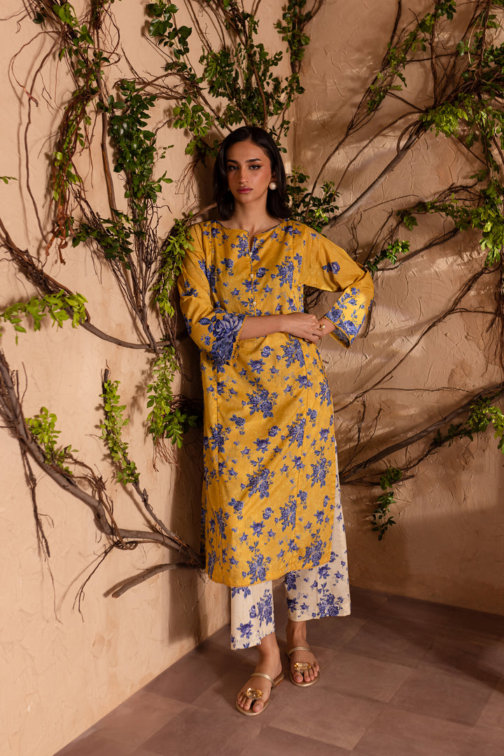 Blue Vinka 2Pc - Printed Lawn Dress