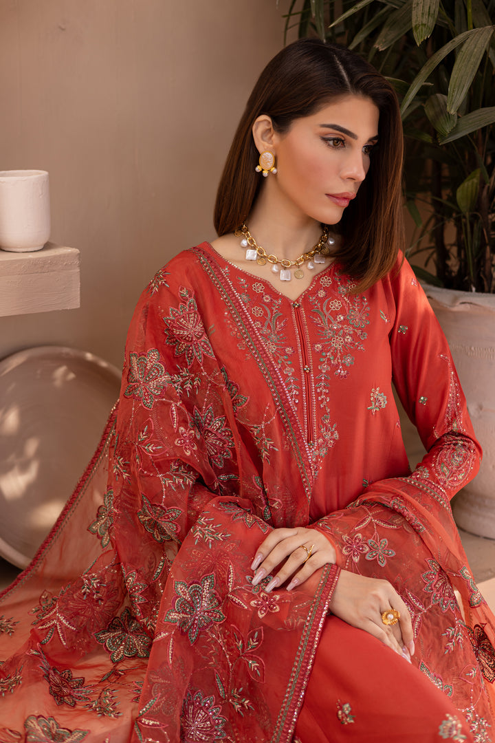 Oran 3Pc - Embroidered Luxe Pret