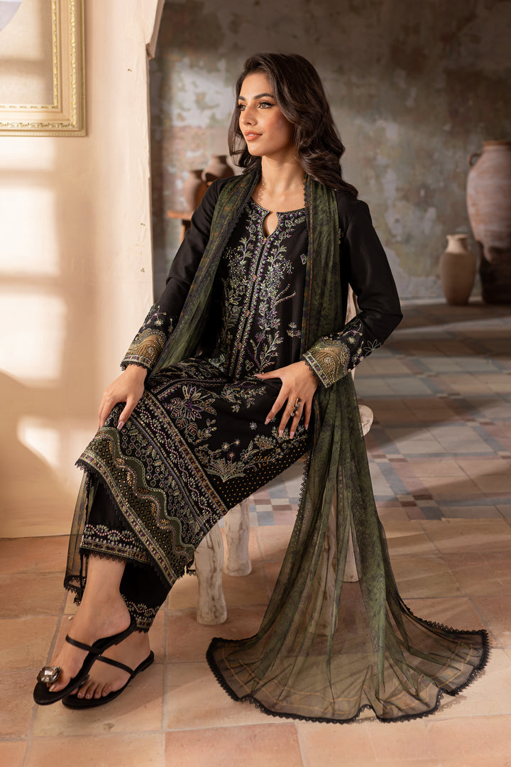 Venecia 3Pc - Embroidered Karandi Dress