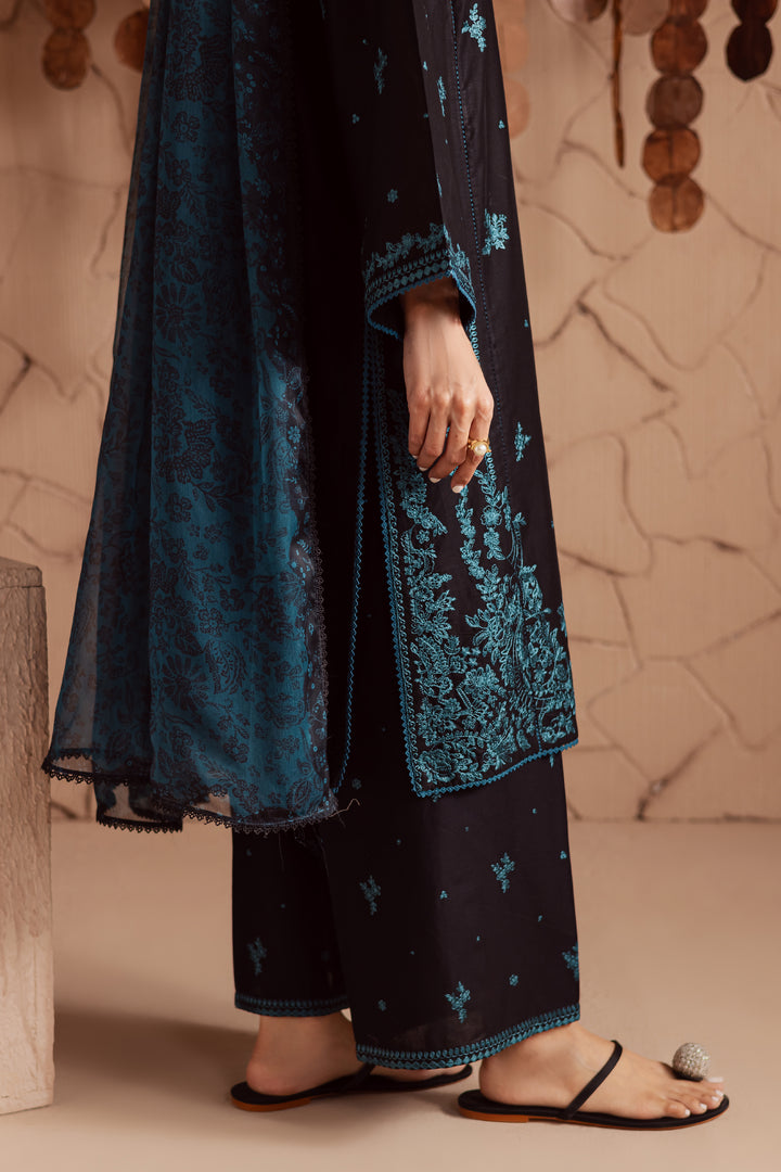 Tea light 3Pc - Embroidered Lawn Dress