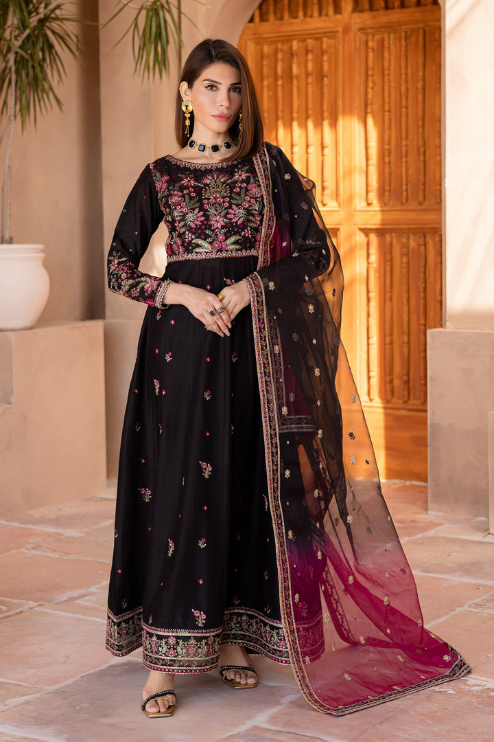 Sanaya 3Pc - Embroidered Luxe Pret