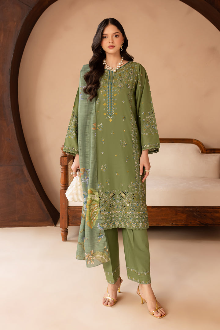 Ireland 3Pc - Embroidered Lawn Dress