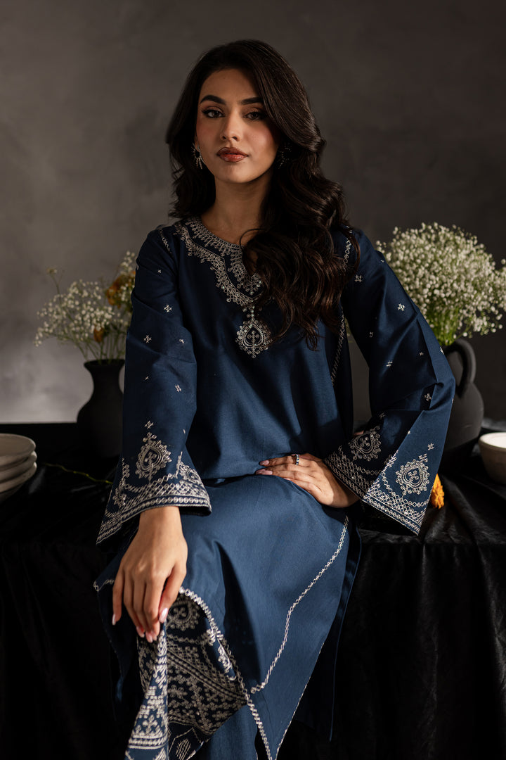 Jiya 2pc - Embroidered Khaddar dress