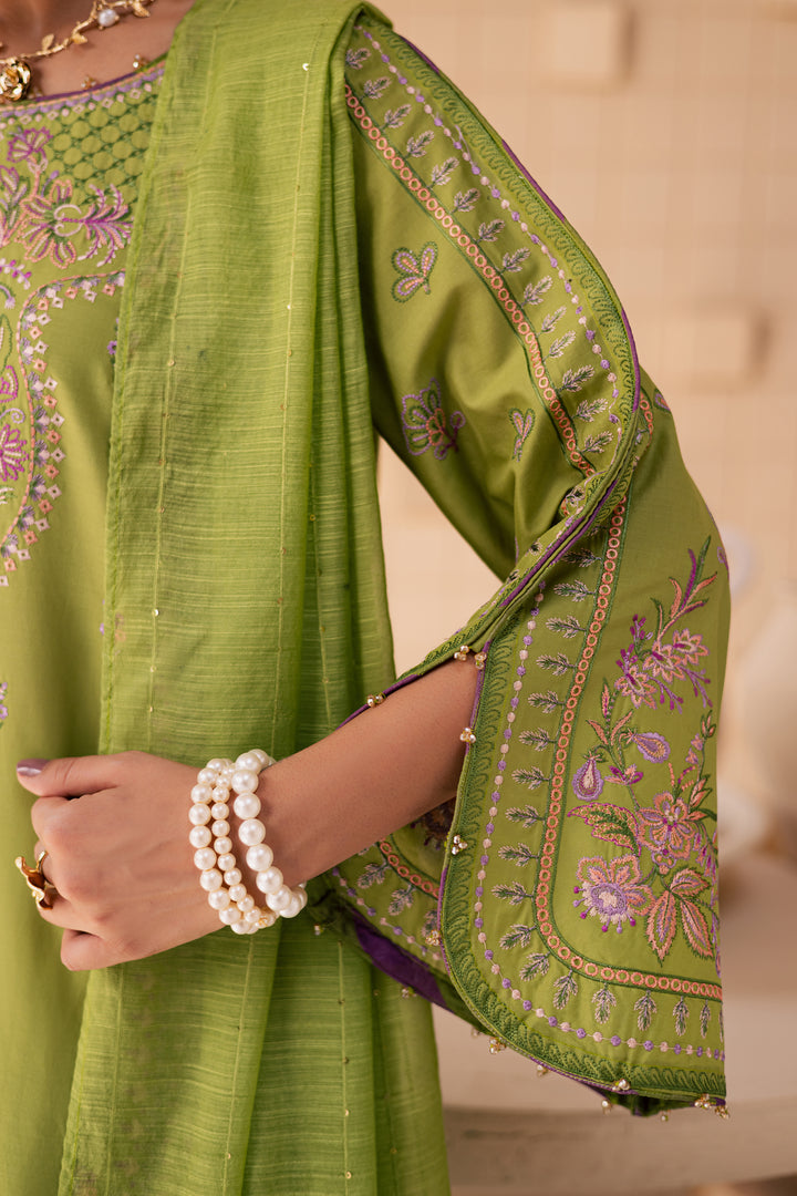 Danica 3Pc - Embroidered Lawn Dress