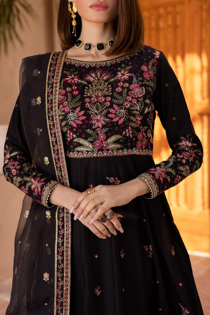Sanaya 3Pc - Embroidered Luxe Pret