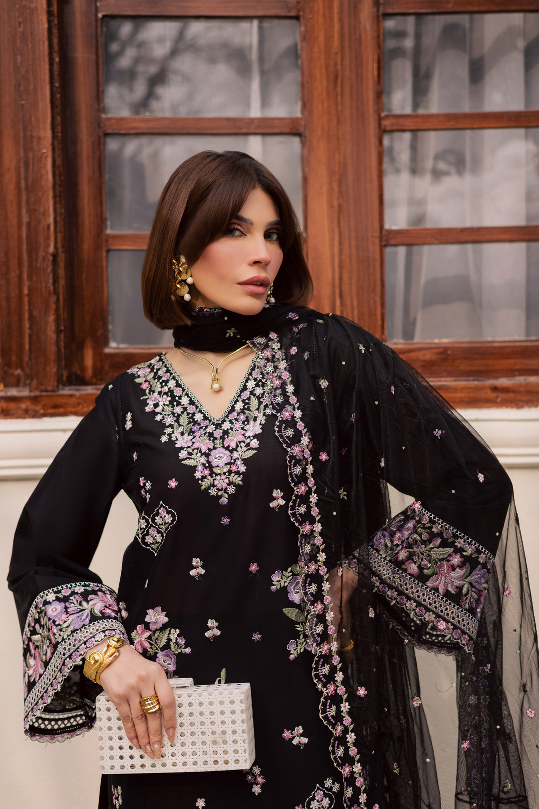 Raeqa 3Pc - Festive Embroidered Lawn