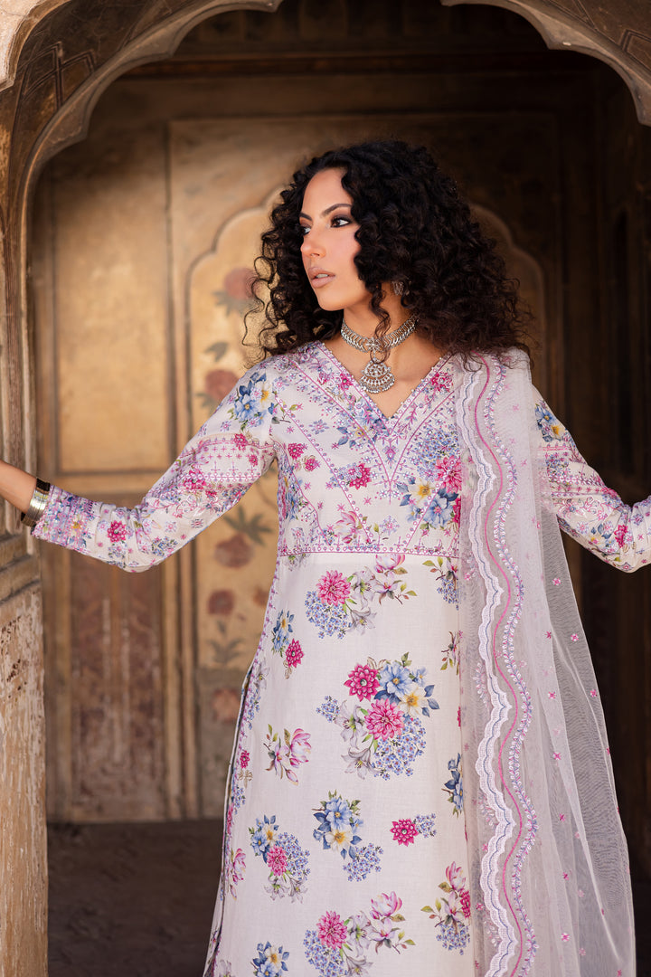 Serenity 3Pc- Printed Lawn Dress