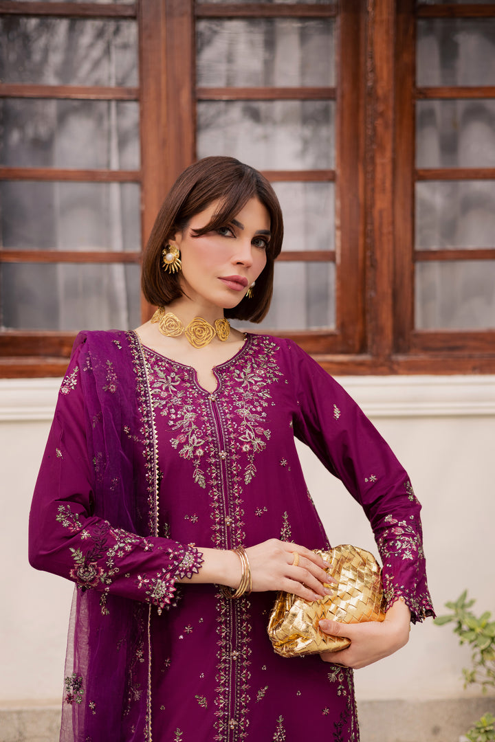 Merissa 3Pc - Festive Embroidered Lawn