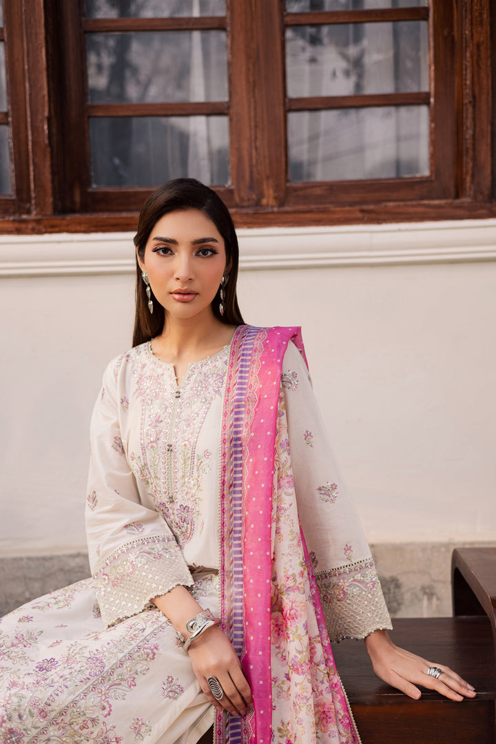 Pinkie Pie 3Pc - Festive Embroidered Lawn