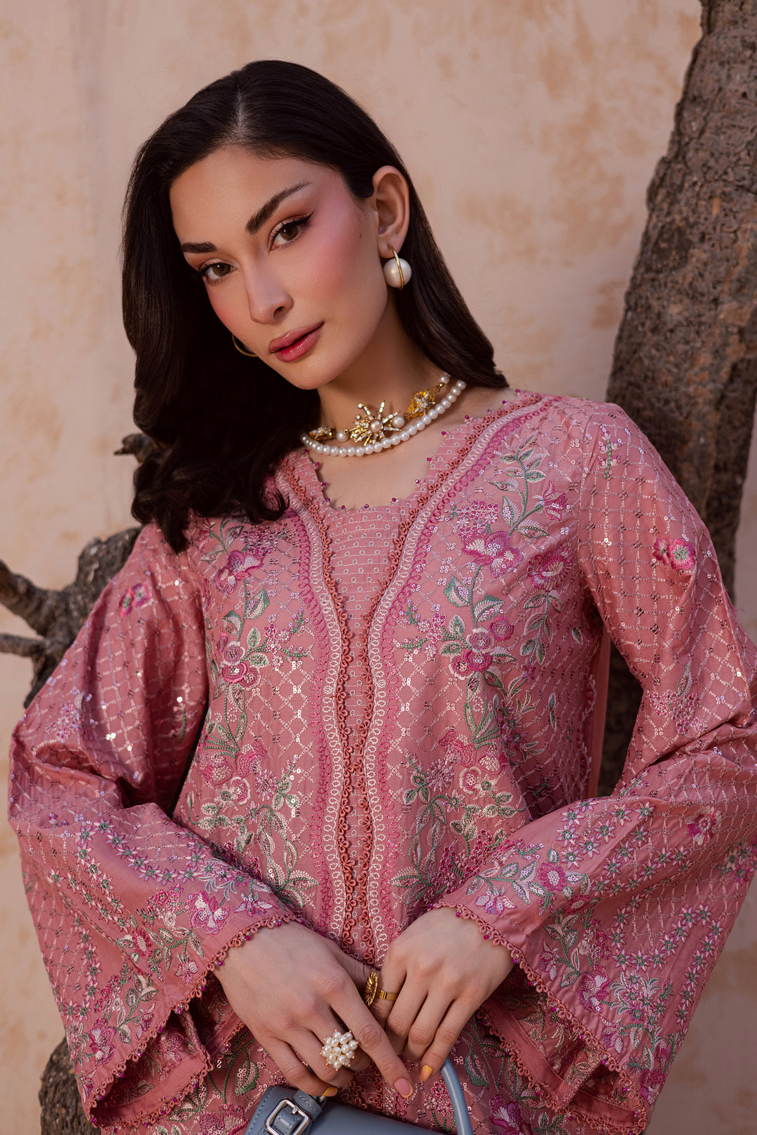 Taffy Blush 2Pc - Festive Embroidered Lawn