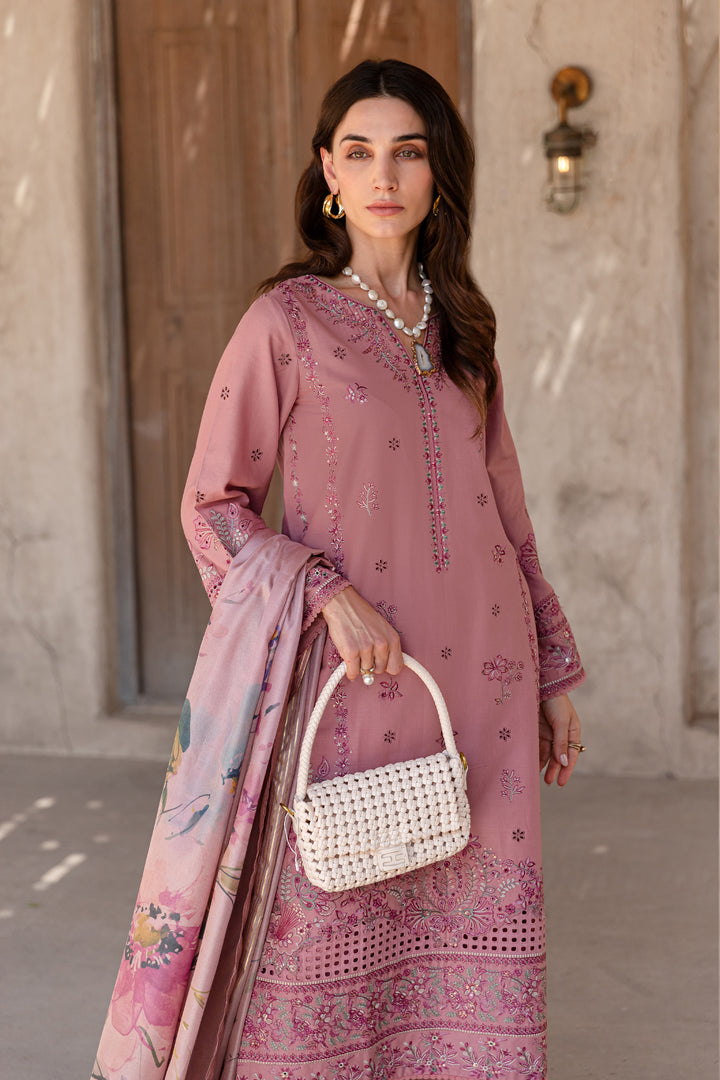 Sham 3Pc - Embroidered Khaddar Dress