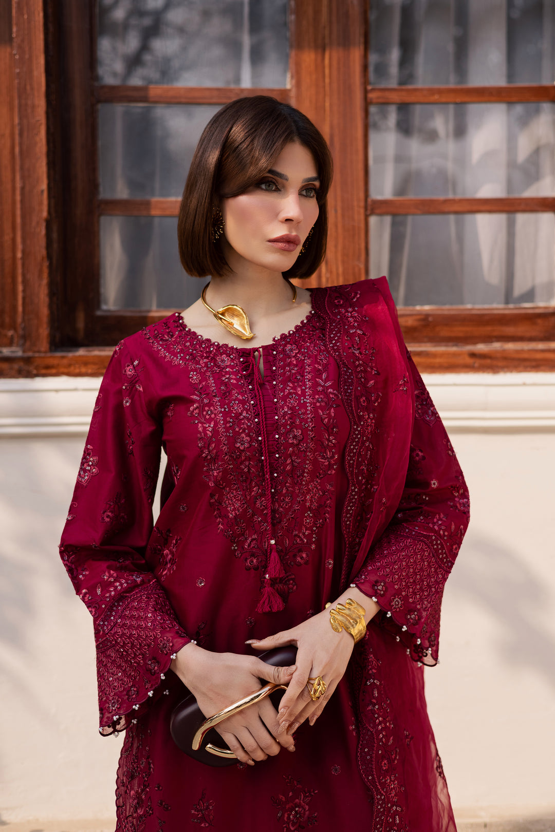 Ecuador 3Pc - Festive Embroidered Lawn