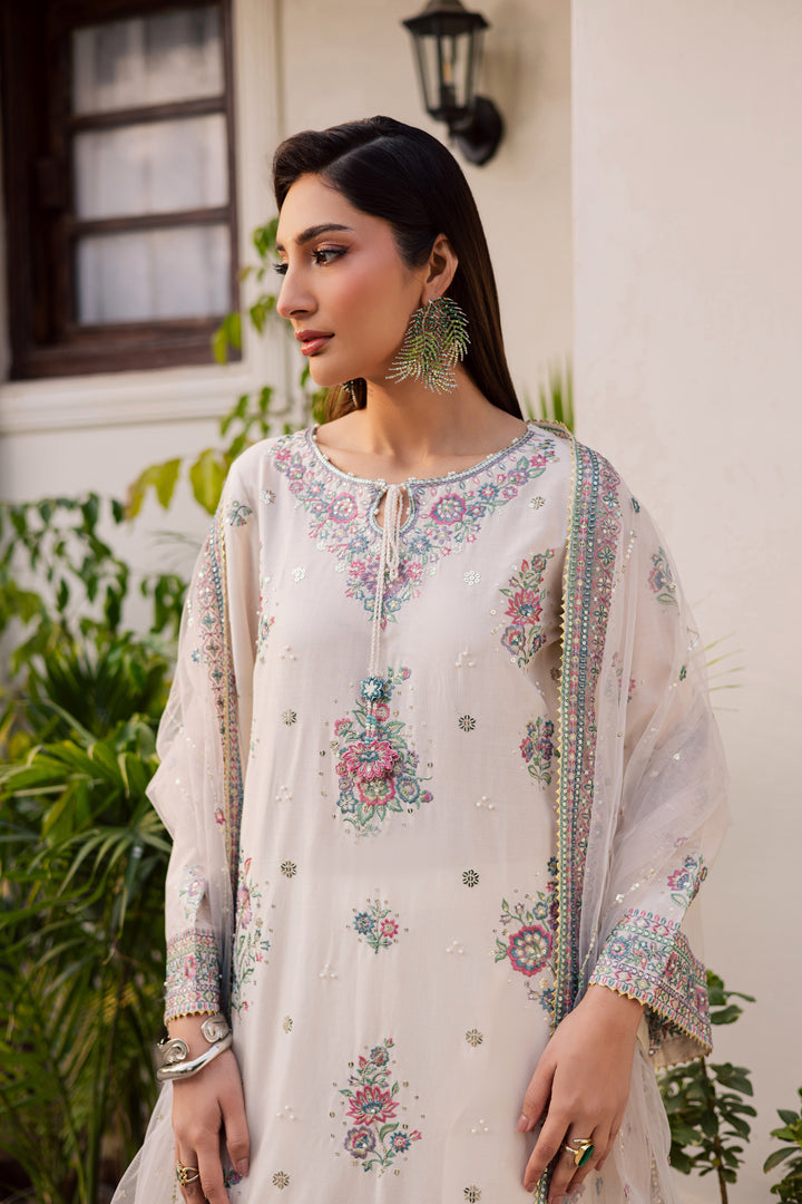 Zarkhuba 3Pc - Festive Embroidered Lawn