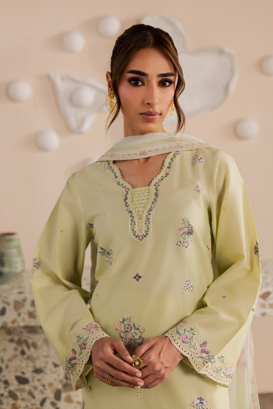 Eris 3Pc - Embroidered Lawn Dress