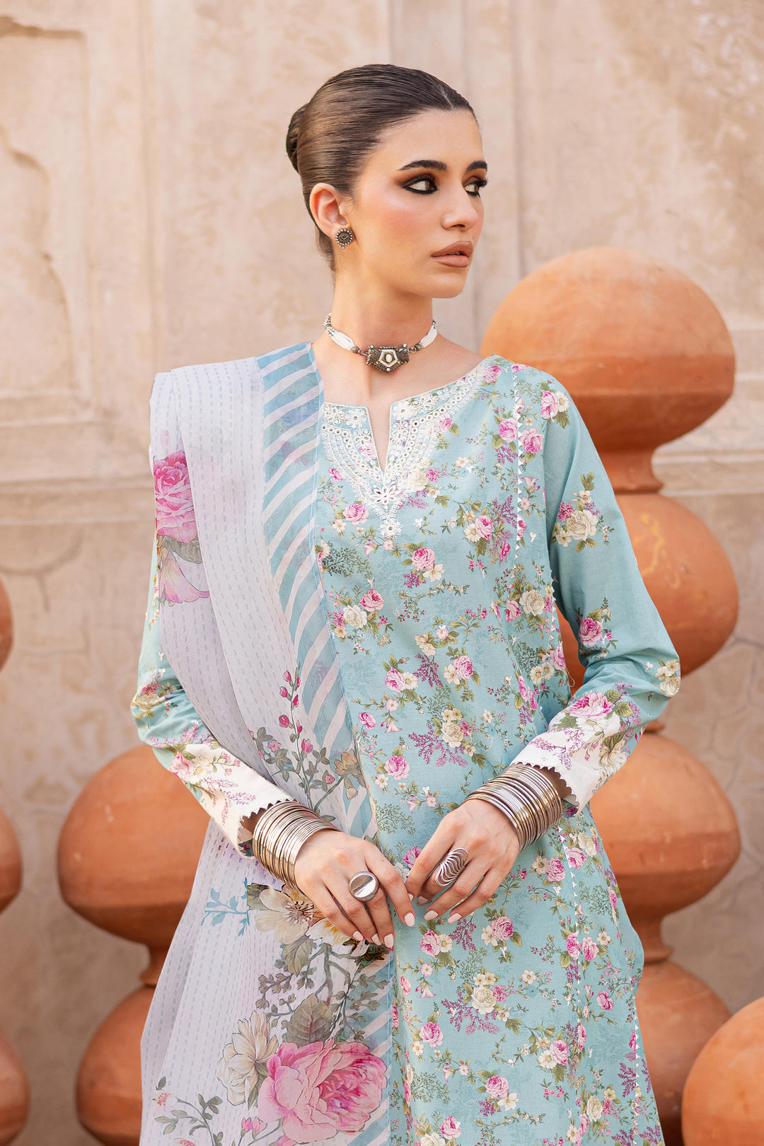 Maysa 3Pc- Printed Lawn Dress