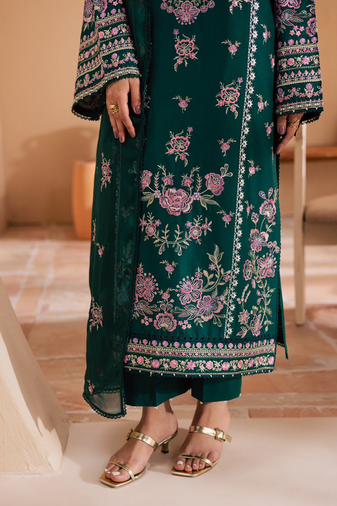 Myra 3Pc - Embroidered Lawn Dress