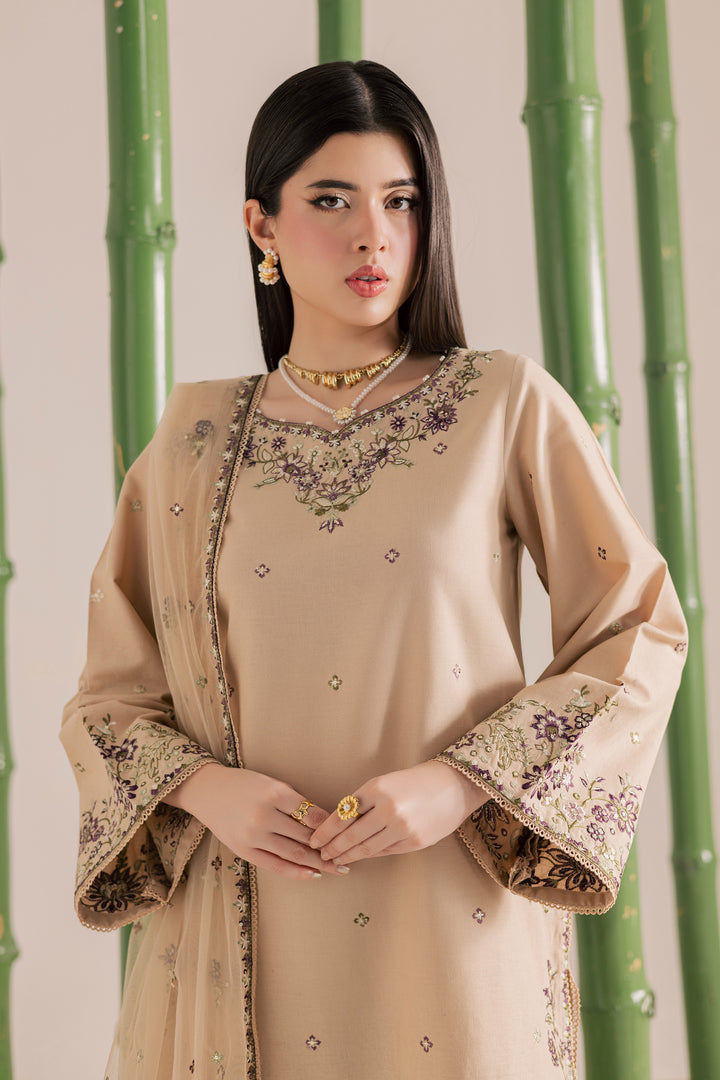 Hastings 3Pc - Embroidered Khaddar Dress