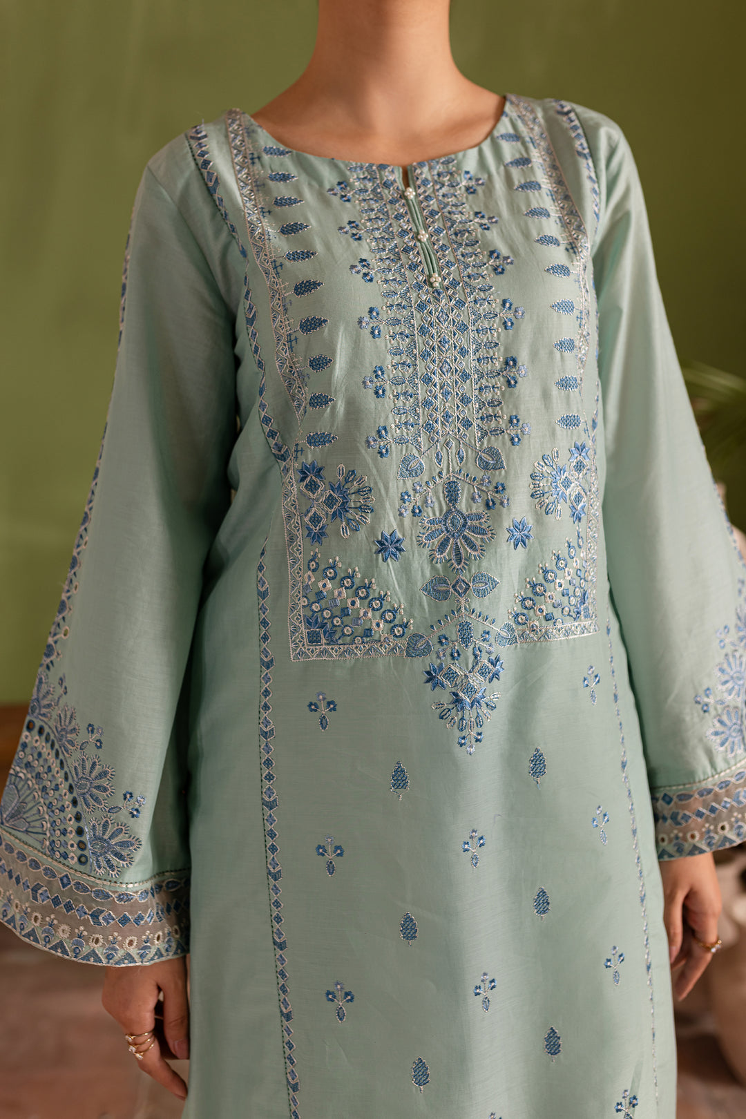 Amavi 2Pc - Embroidered Lawn Dress