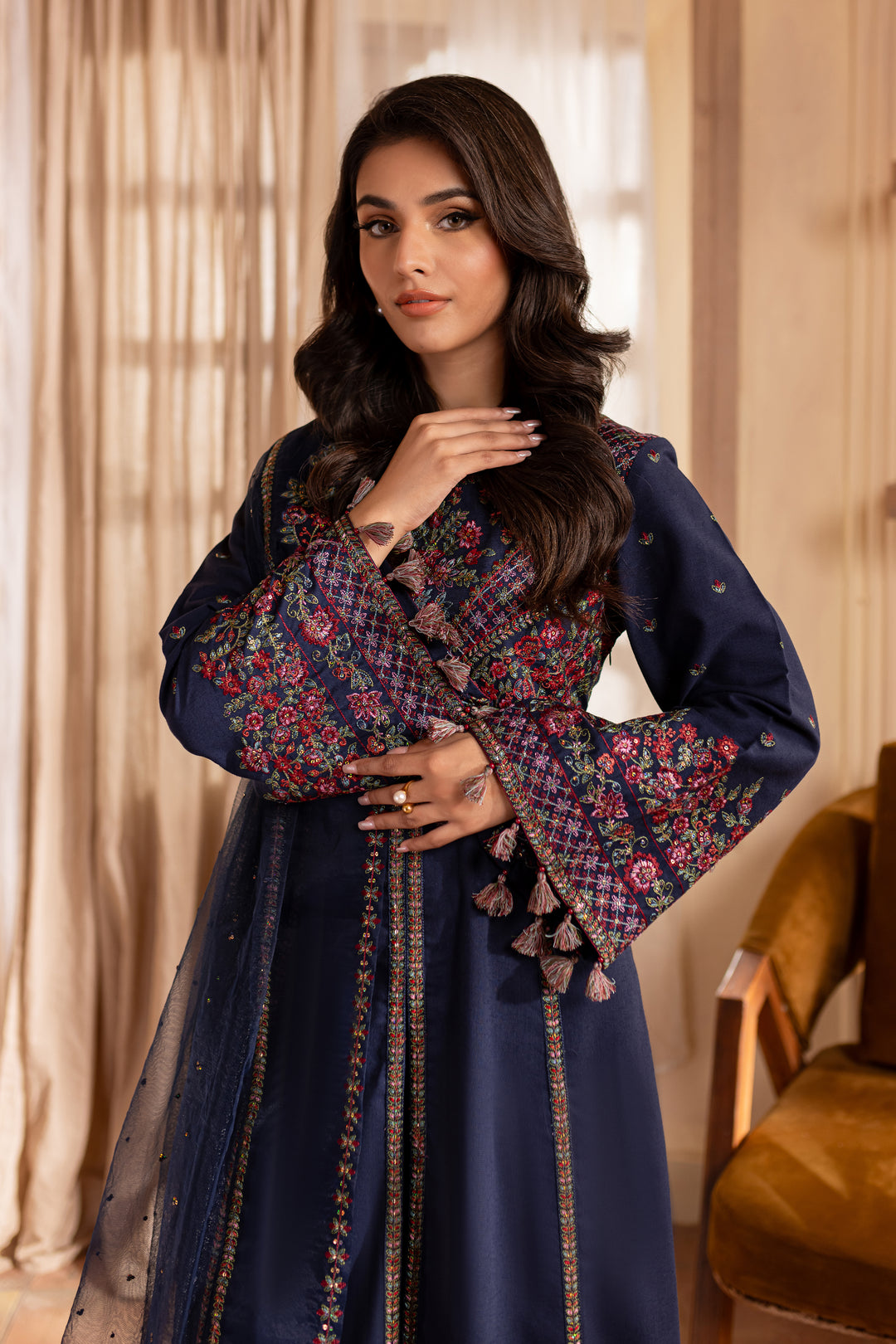 Aysel 3Pc - Embroidered Karandi Dress