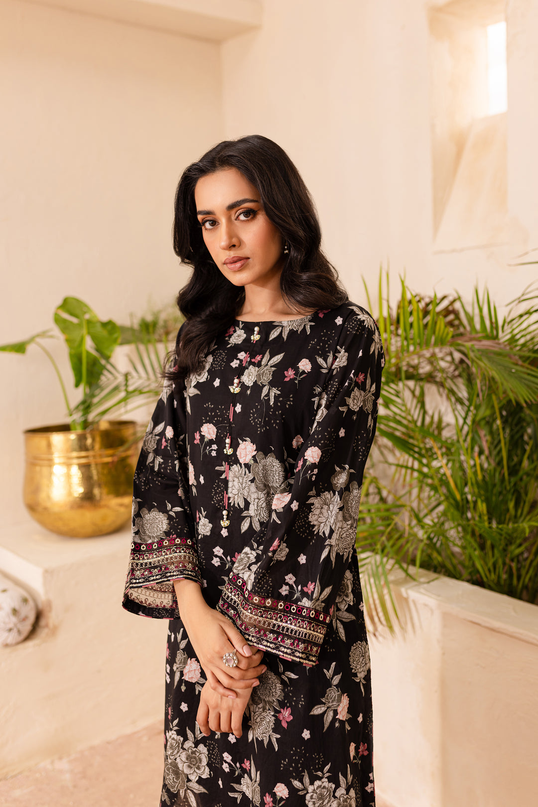 Black Pearl 2Pc - Printed Lawn Dress