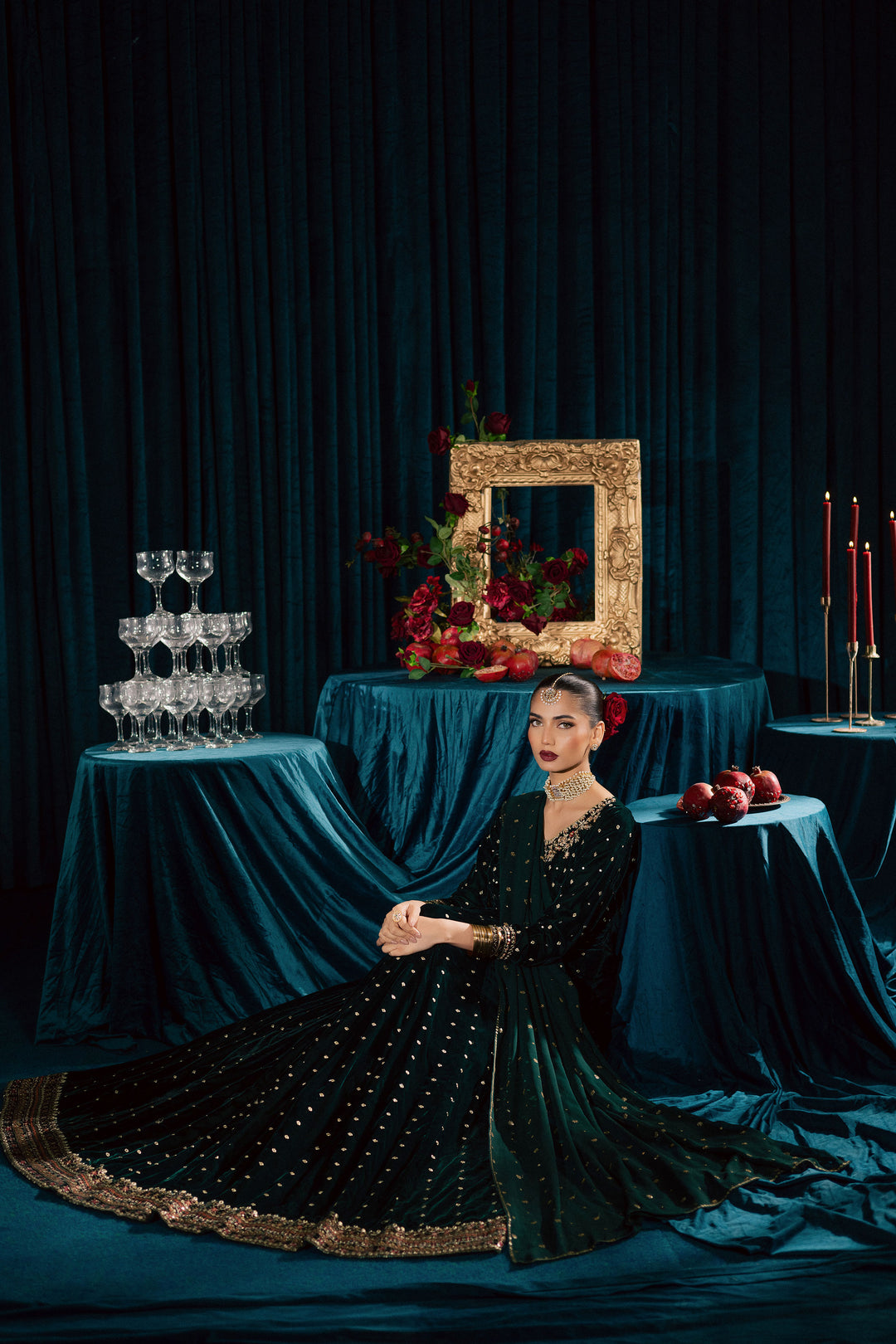 Masoori 3Pc - Velvet Formal Dress