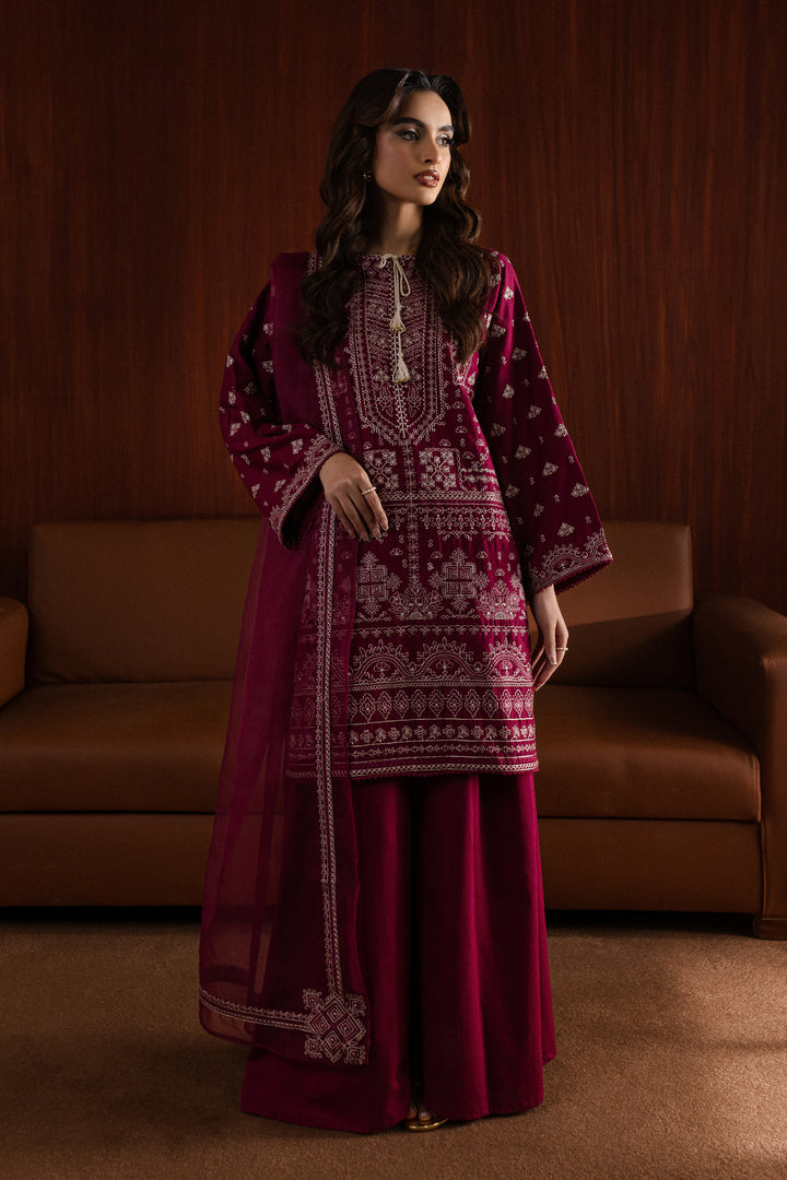 Ava 3Pc - Embroidered Karandi Dress