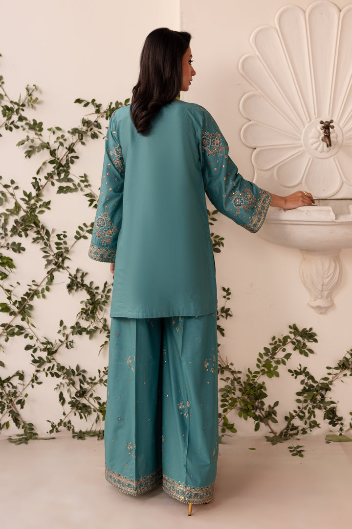 Robbie 2Pc - Embroidered Sharara Pret