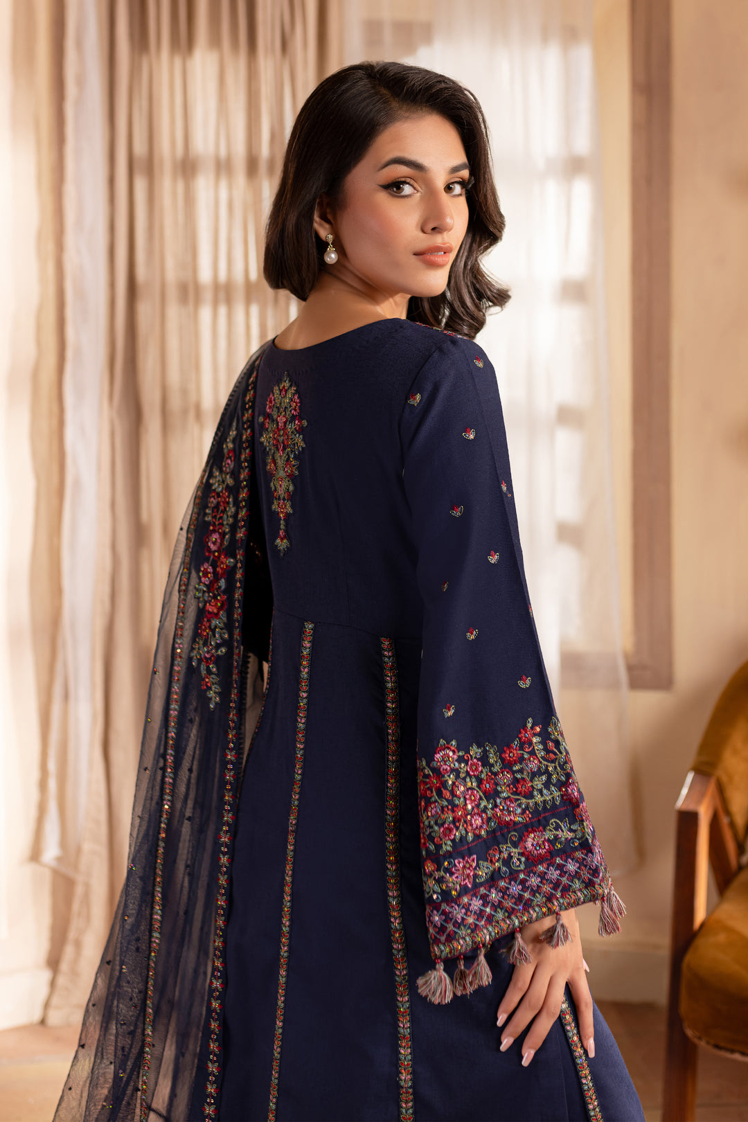 Aysel 3Pc - Embroidered Karandi Dress