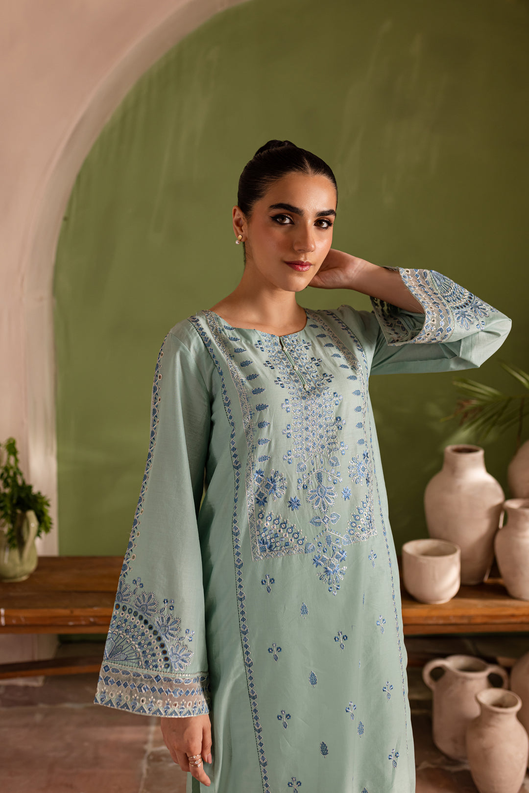 Amavi 2Pc - Embroidered Lawn Dress