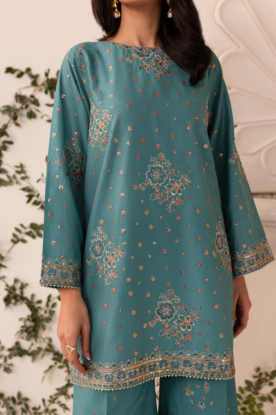 Robbie 2Pc - Embroidered Sharara Pret