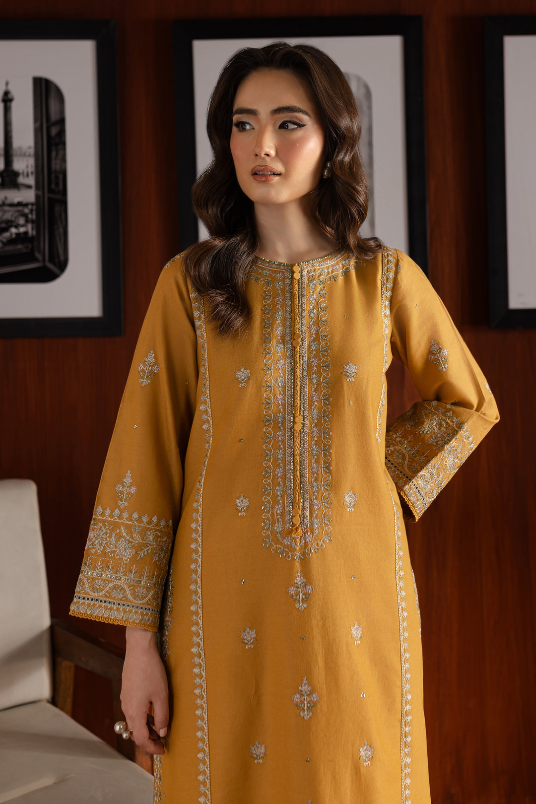 Sandy 2Pc - Embroidered Khaddar Dress