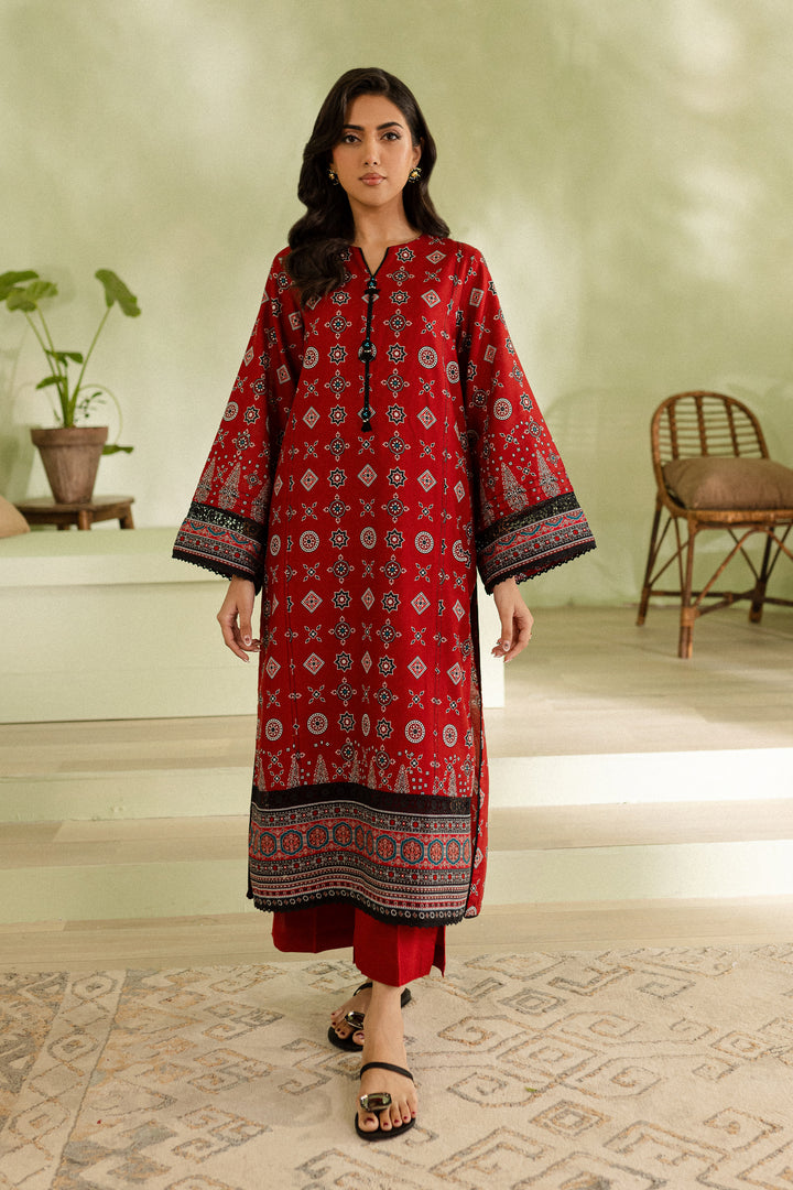 Scarlet 2Pc - Printed Khaddar Dress