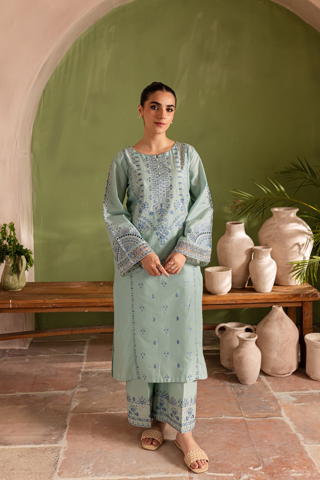 Amavi 2Pc - Embroidered Lawn Dress