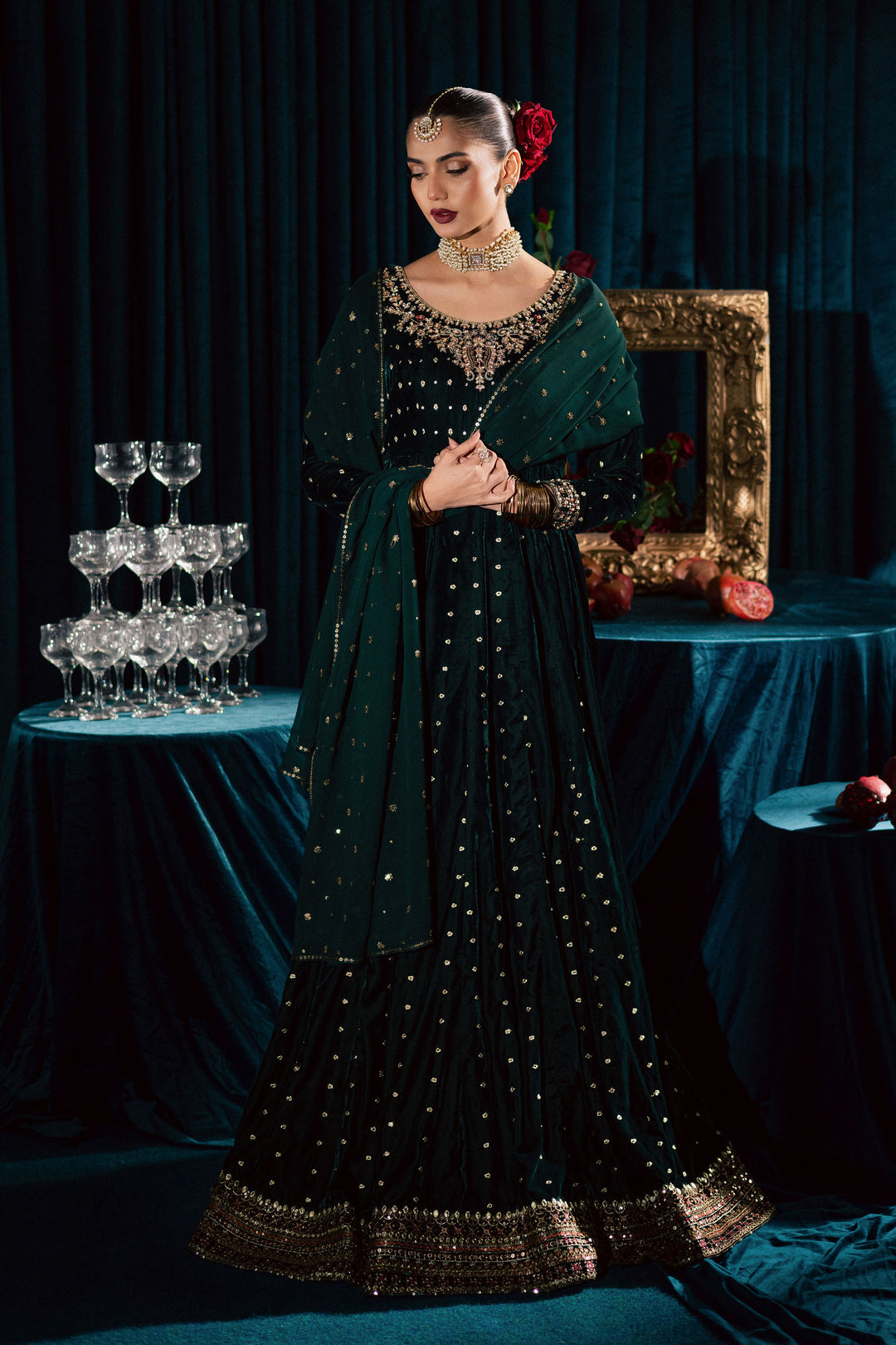 Masoori 3Pc - Velvet Formal Dress