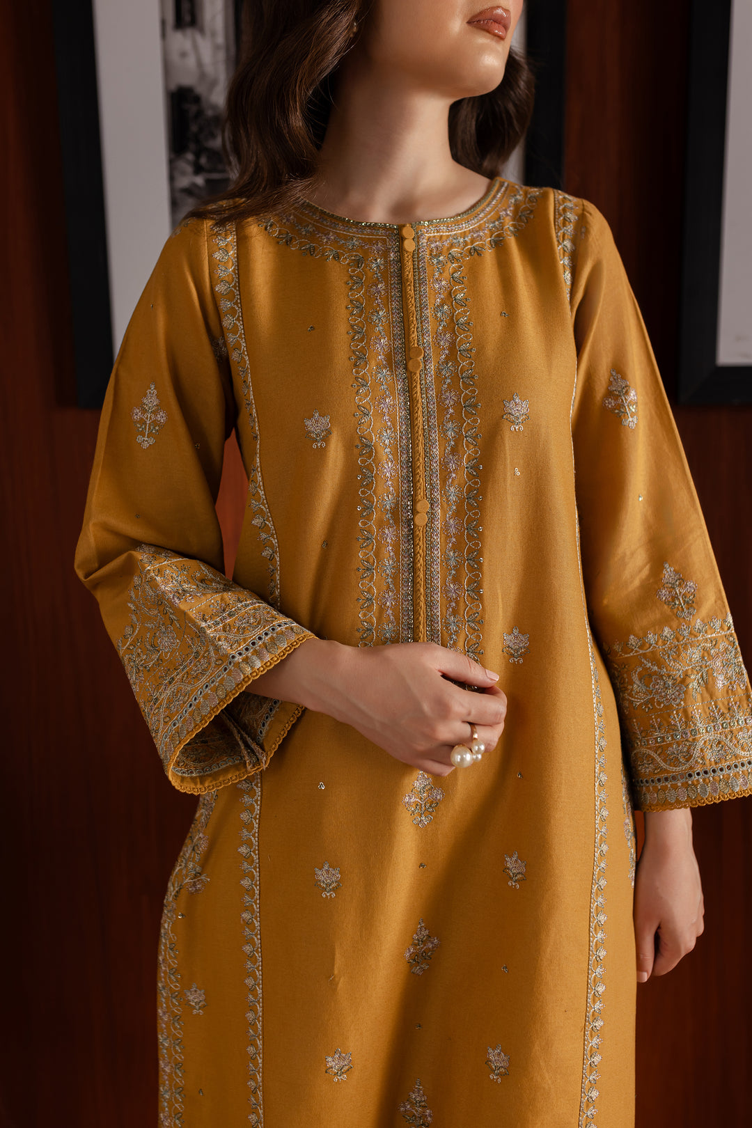 Sandy 2Pc - Embroidered Khaddar Dress