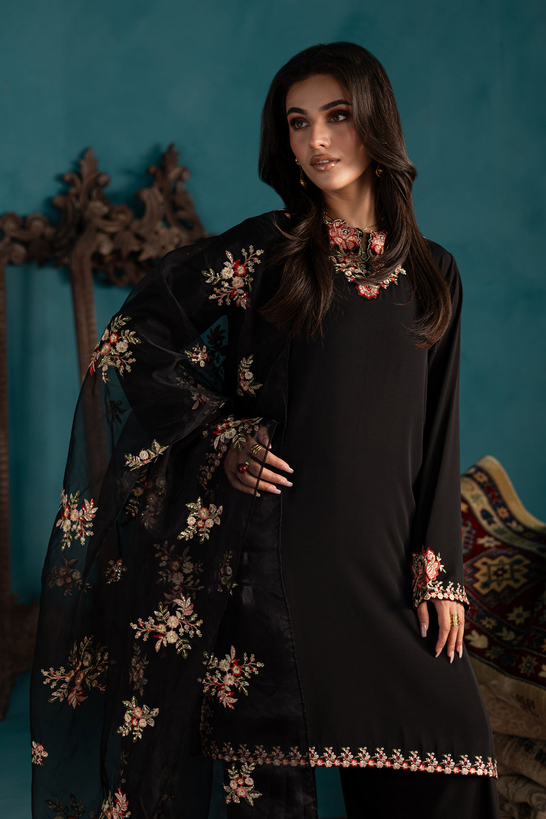 Black Dove 3Pc - Georgette Luxe Pret