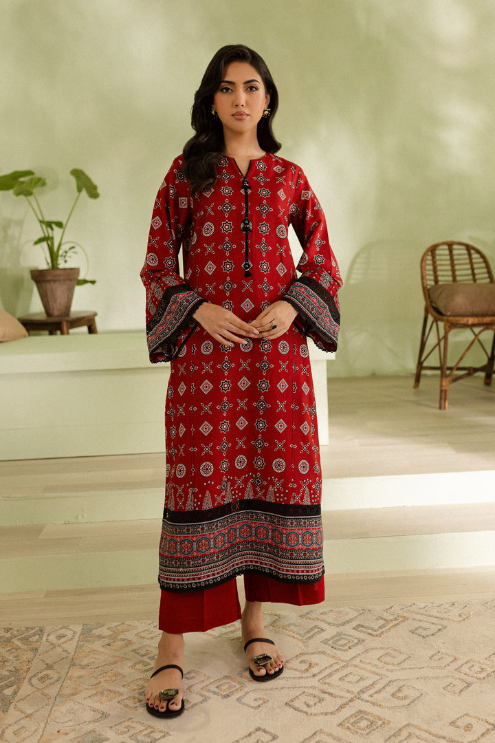 Scarlet 2Pc - Printed Khaddar Dress