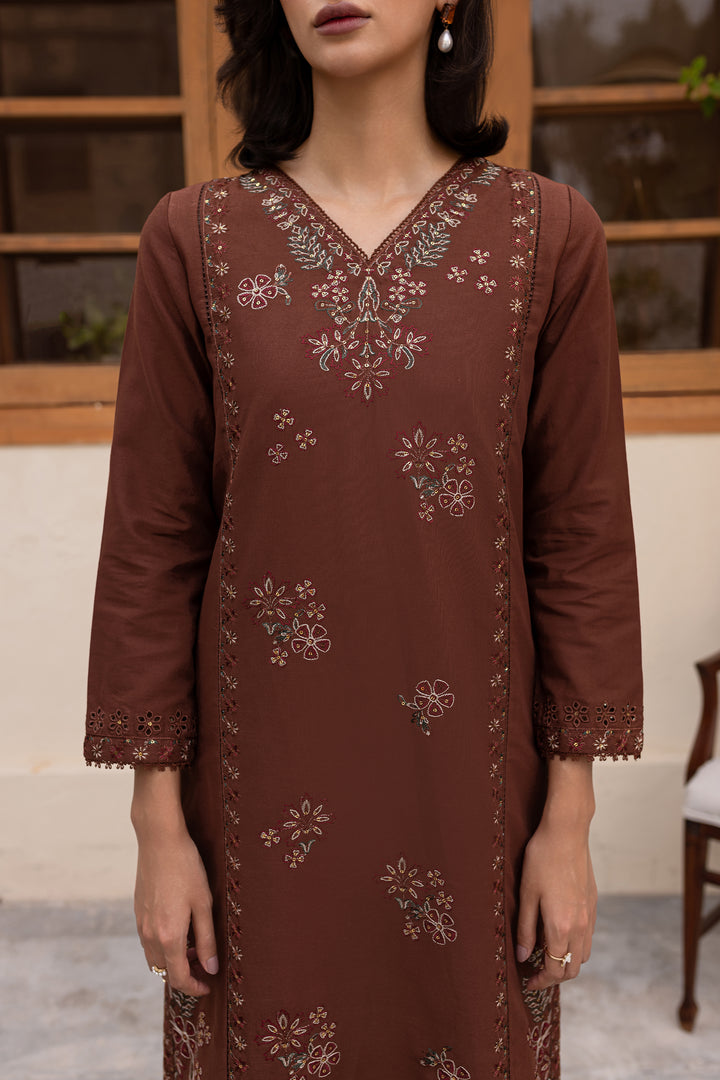 Evana 2Pc - Embroidered Khaddar Dress