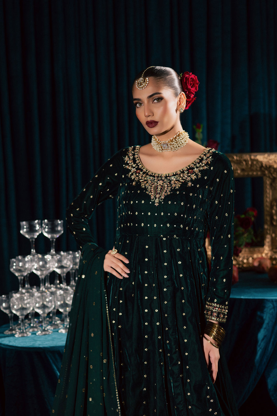 Masoori 3Pc - Velvet Formal Dress