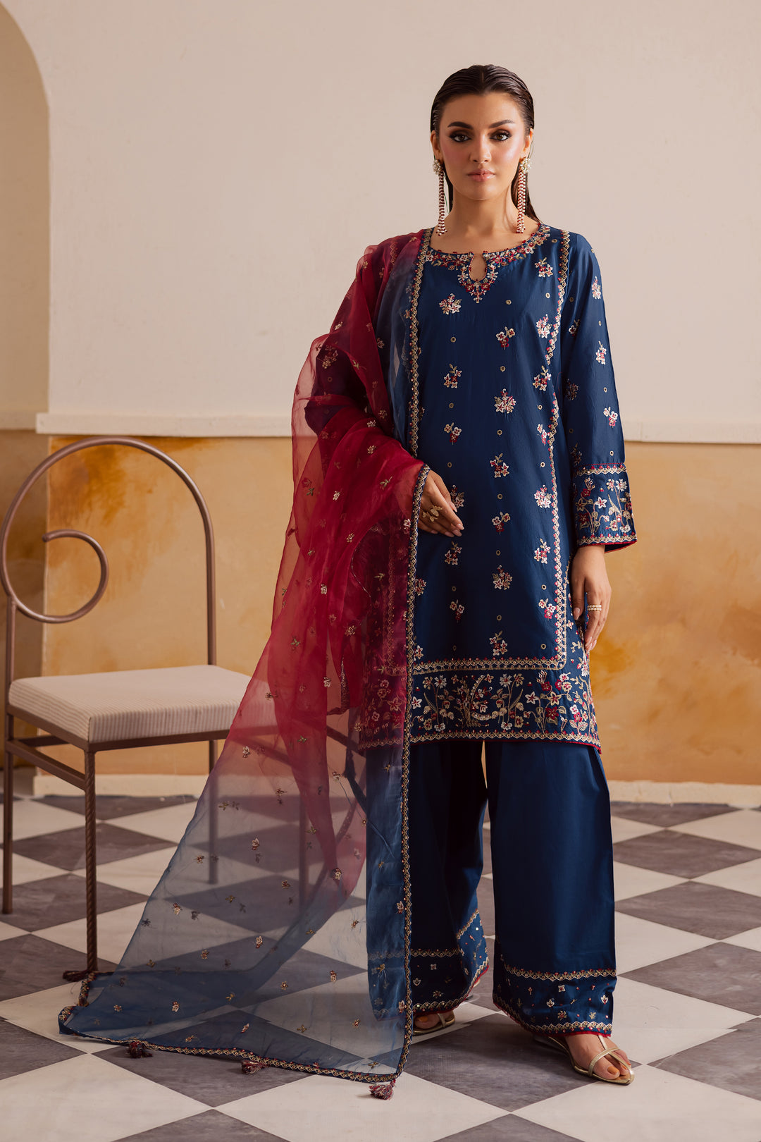 Zierra 3Pc - Embroidered Lawn Pret