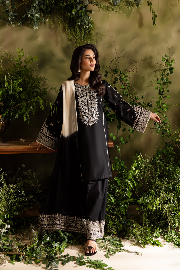 Yang 3Pc - Embroidered Lawn Dress