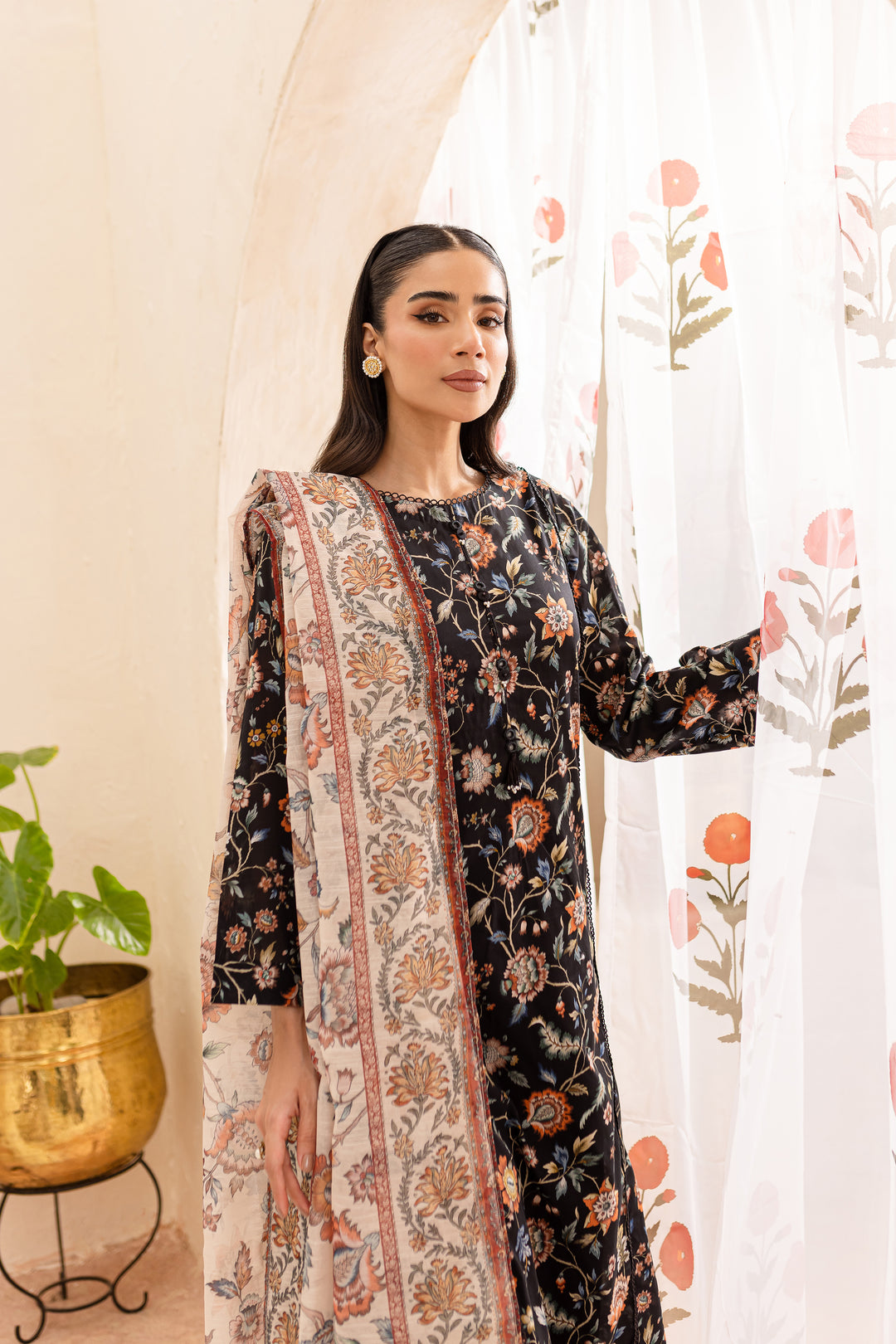 Hawk 3Pc - Printed Lawn Dress