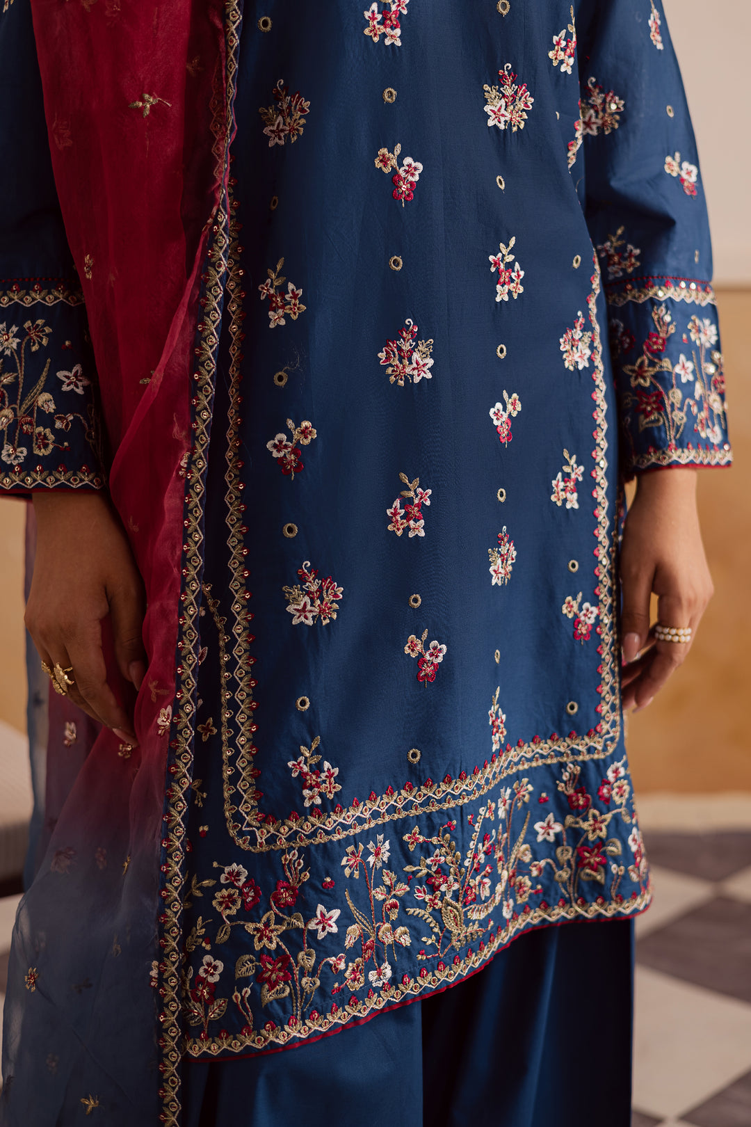 Zierra 3Pc - Embroidered Lawn Pret