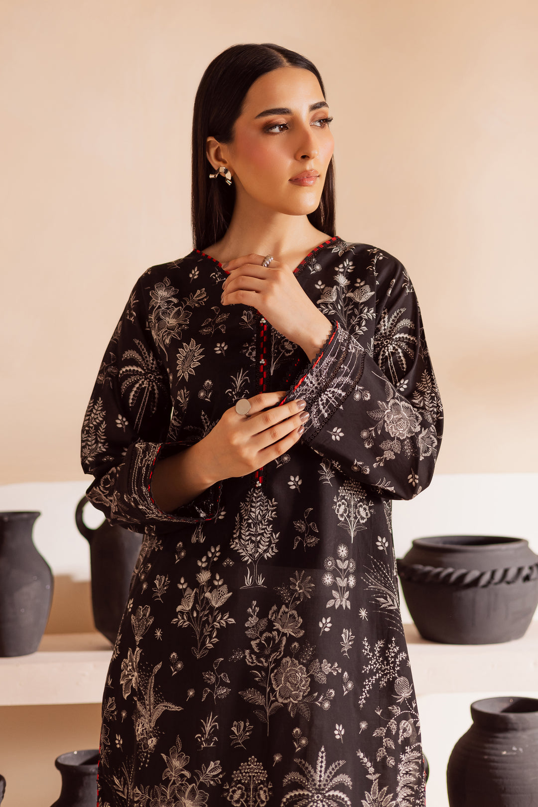 Dark Secrets 2Pc - Printed Lawn Dress