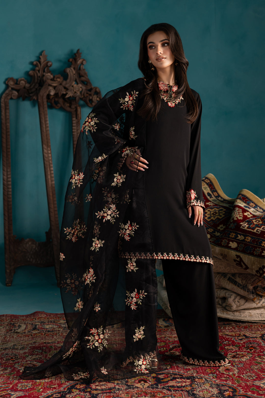Black Dove 3Pc - Georgette Luxe Pret
