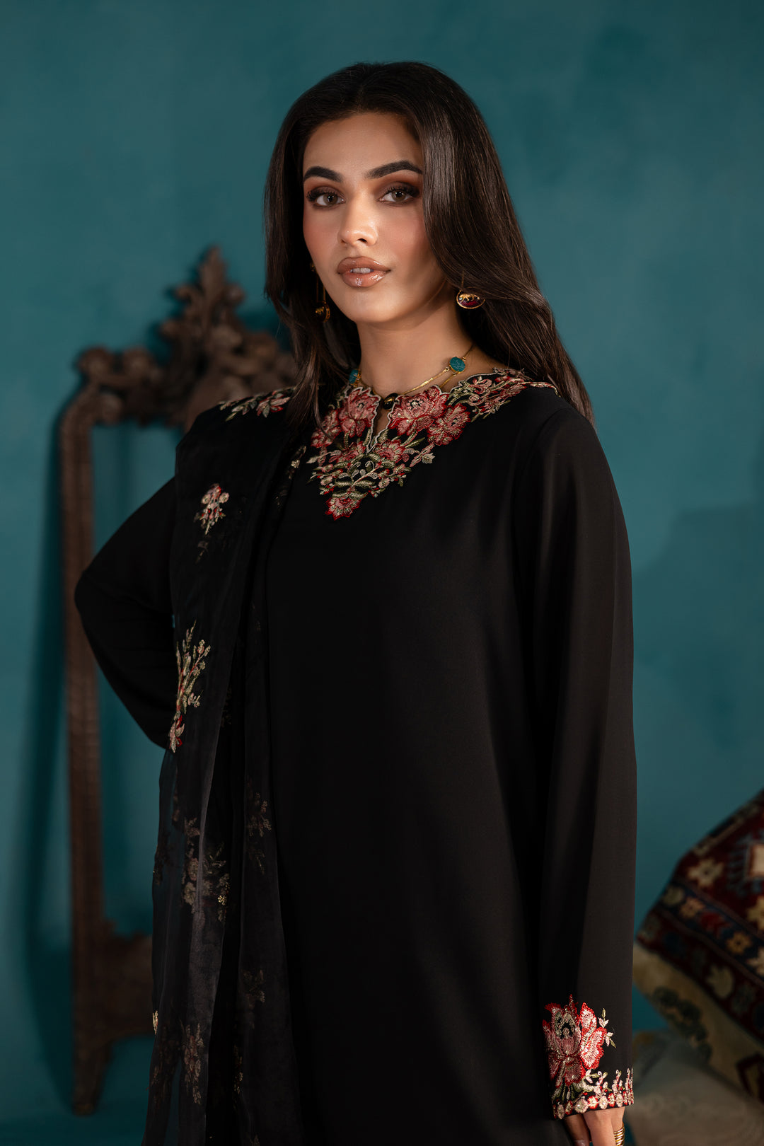 Black Dove 3Pc - Georgette Luxe Pret