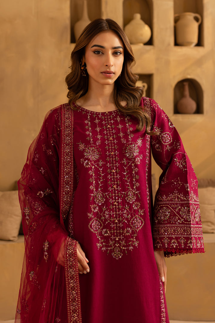 Balin 3Pc - Embroidered Khaddar Dress