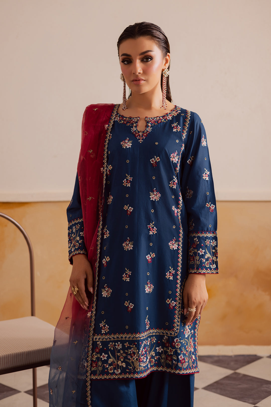 Zierra 3Pc - Embroidered Lawn Pret