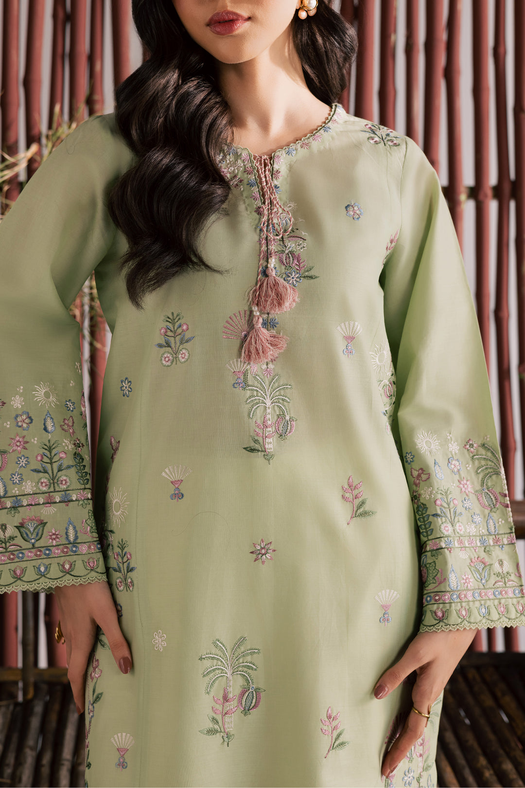 Daphne Laurel 2Pc - Embroidered Lawn Dress